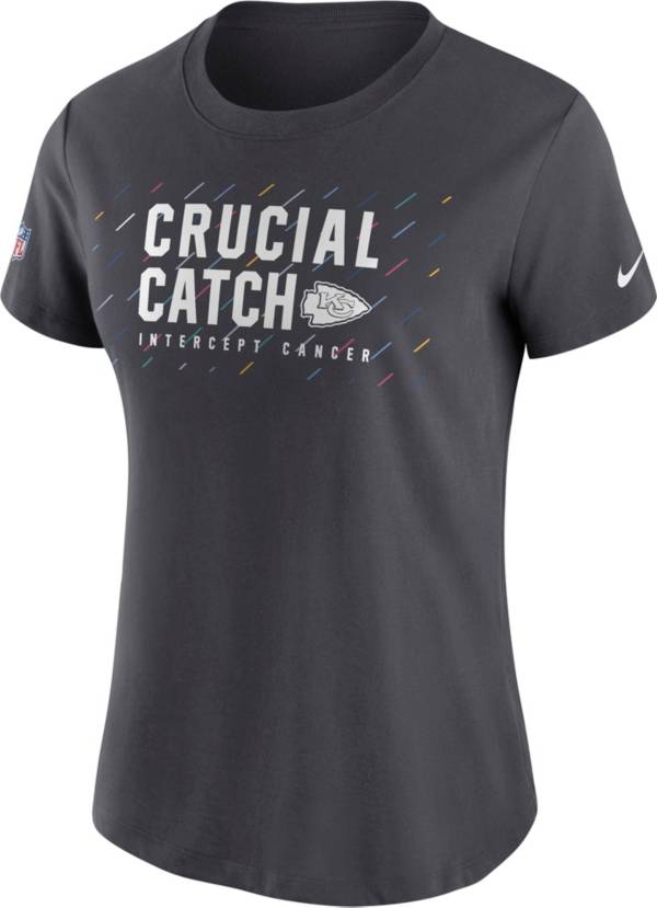 Nike Women's Kansas City Chiefs Crucial Catch Anthracite T-Shirt product image