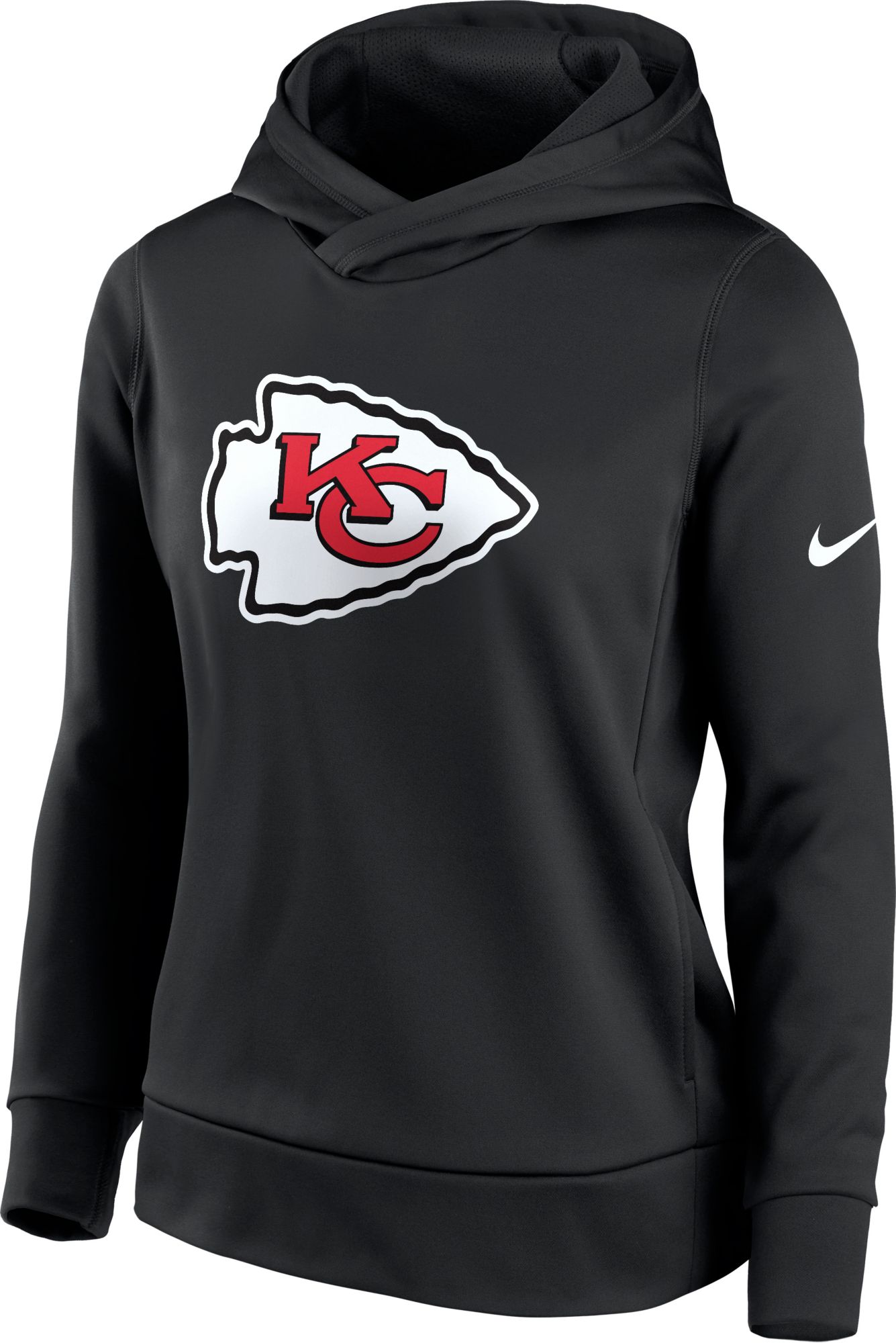 Nike Women's Kansas City Chiefs Logo Black Therma-FIT Hoodie product image