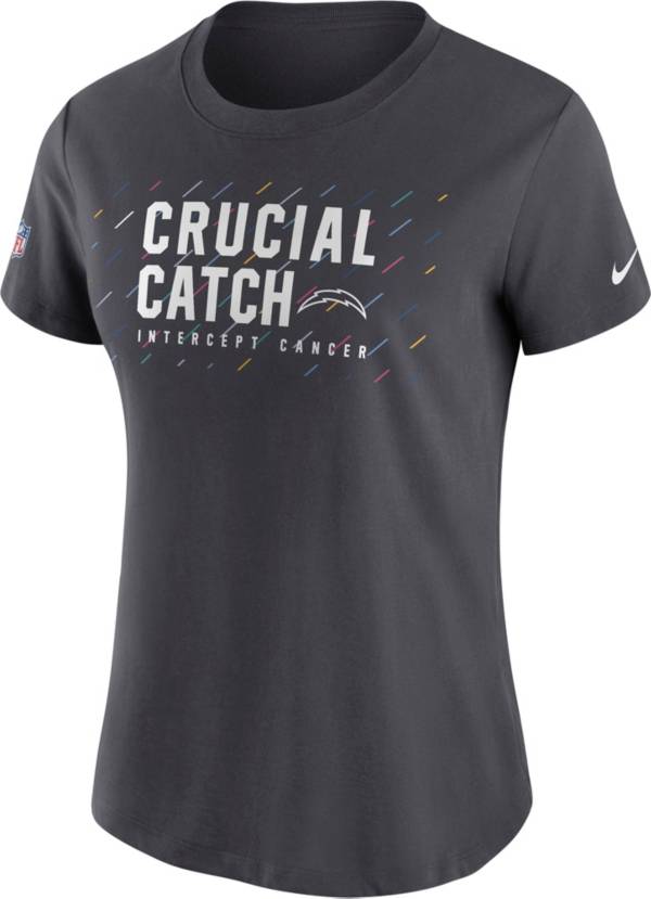 Nike Women's Los Angeles Chargers Crucial Catch Anthracite T-Shirt product image