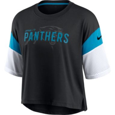 sorry, Nike Women's Carolina Panthers Cropped Black T-Shirt is currently out of stock