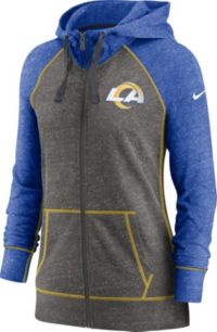 Nike Women's Assymetrical (NFL Los Angeles Rams) Full-Zip Hoodie in Blue, Size: Medium | 00CY96J95-06K