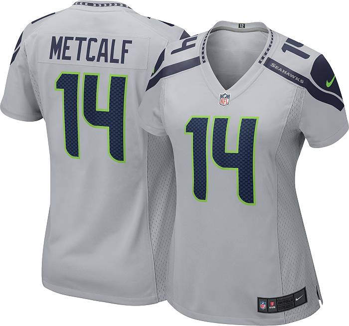 Nike Women's Seattle Seahawks DK Metcalf #14 Grey Game Jersey