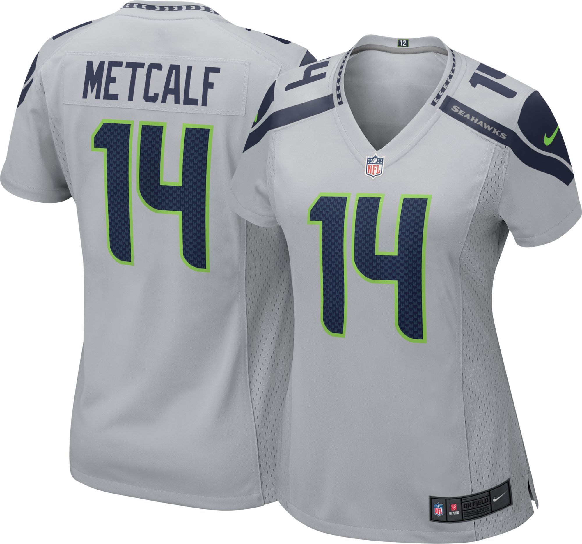 Nike Women's Seattle Seahawks DK Metcalf #14 Turbo Green Game Jersey