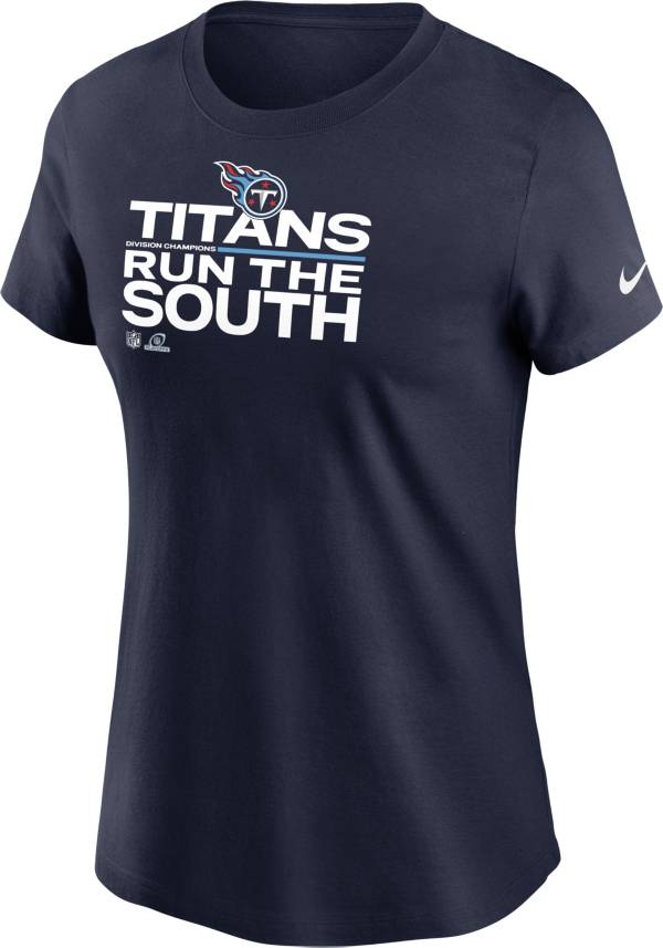 Nike Women's Tennessee Titans 2021 Run the AFC South Division Champions Navy T-Shirt product image