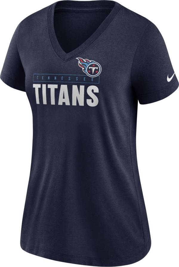 Nike Women's Tennessee Titans Logo Tri-Blend Navy T-Shirt product image