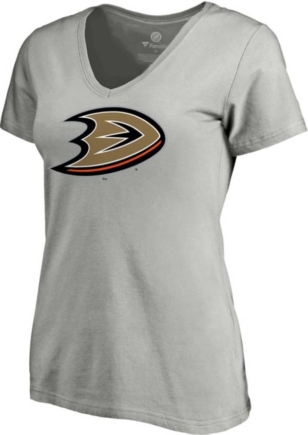 NHL Women's Anaheim Ducks Team Poly Grey V-Neck T-Shirt product image