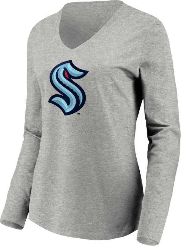 NHL Women's Seattle Kraken Team Poly Grey V-Neck T-Shirt product image