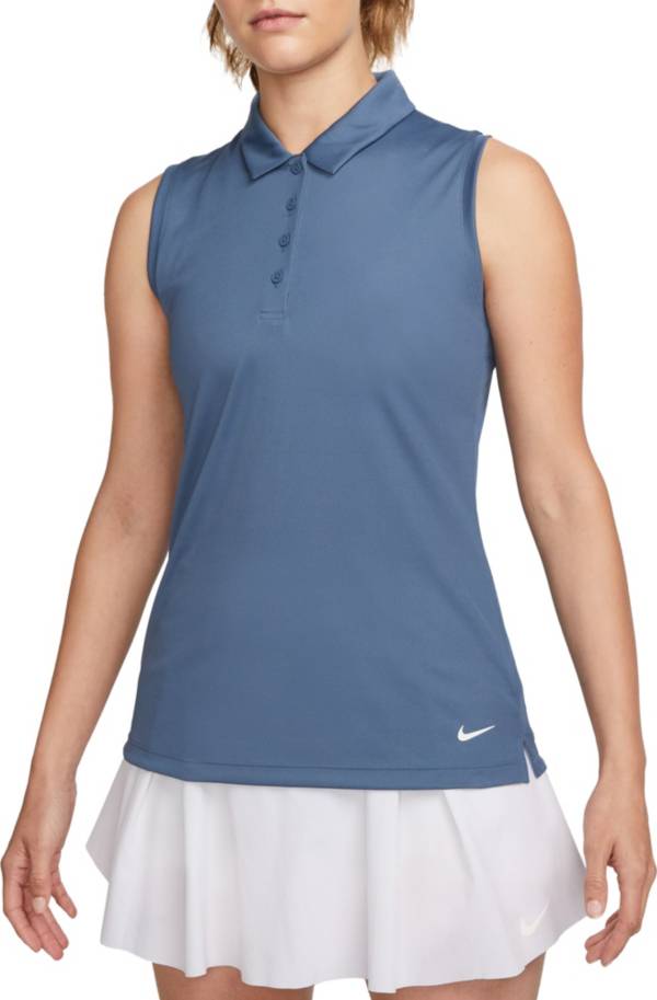 Nike Women's Dri-Fit Victory Sleeveless Golf Polo, Small, Pinksicle