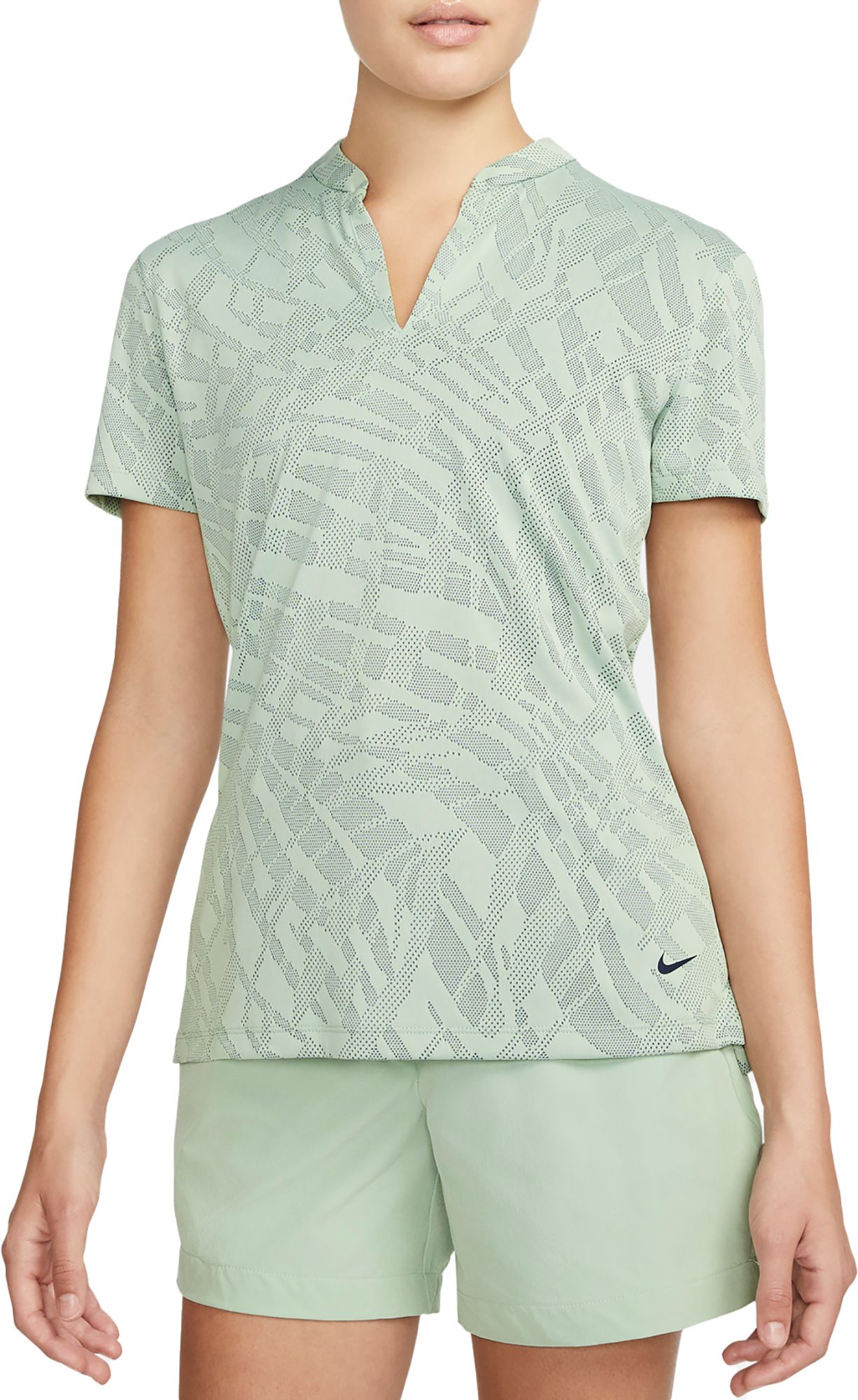 nike victory short sleeve v neck top ladies