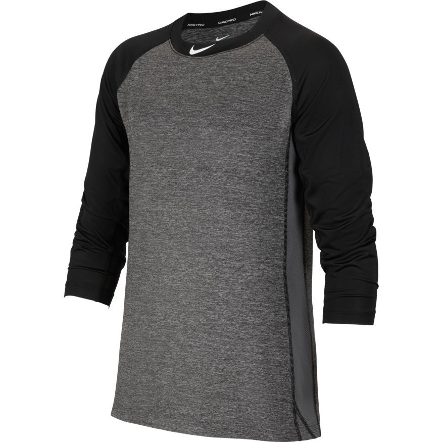 ナイキ キッズ 野球 ラグランTシャツ Nike Boys' Baseball Pro Cool Raglan Tee - Black/Grey Nike Boys' Baseball Pro Cool Raglan Tee | Dick's Sporting Goods