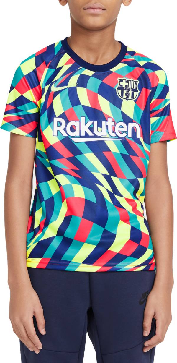 Nike Youth FC Barcelona Blue Prematch Jersey