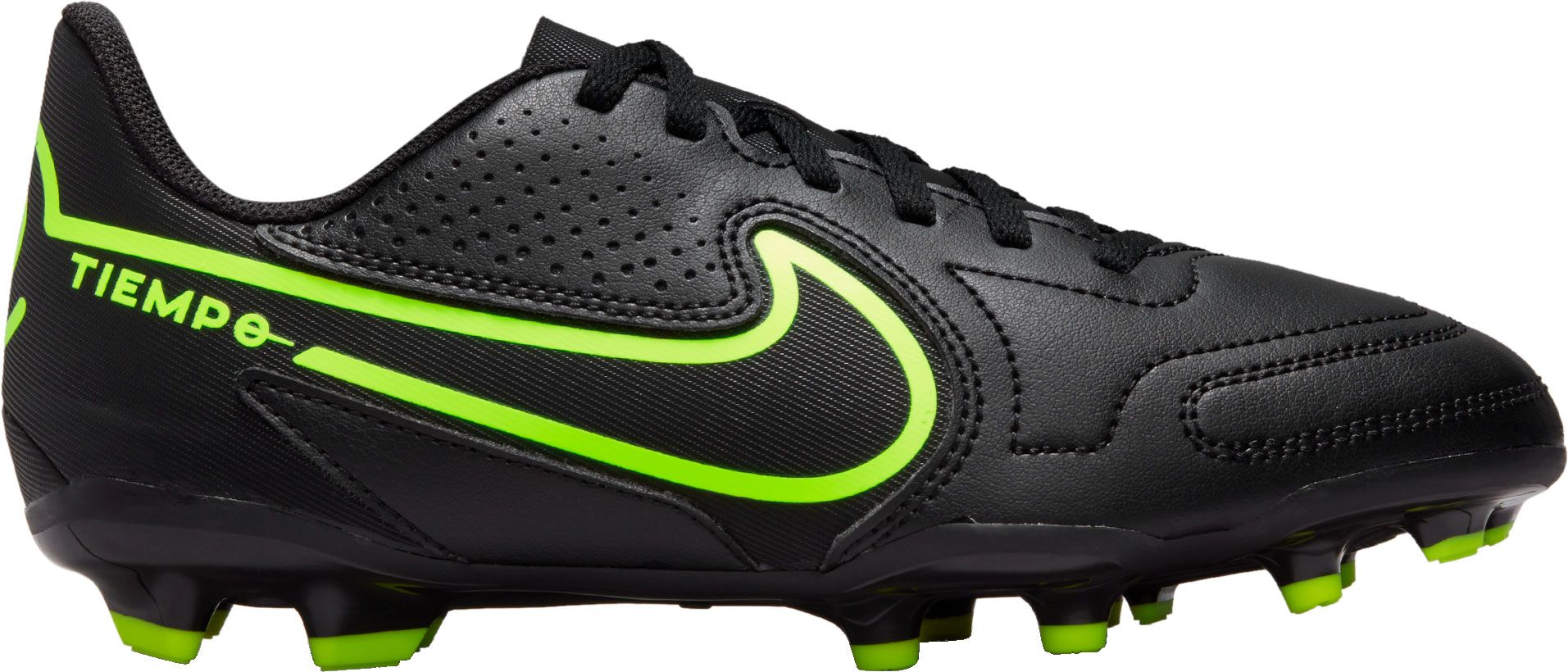 nike tiempo black and green