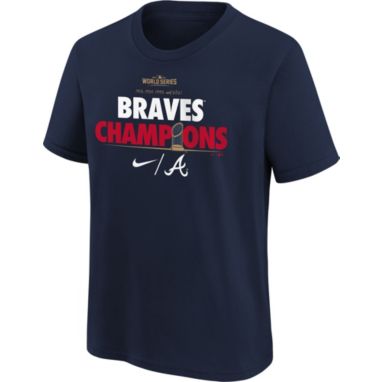 sorry, Nike Youth 2021 World Series Champions Atlanta Braves Champion T-Shirt is currently out of stock