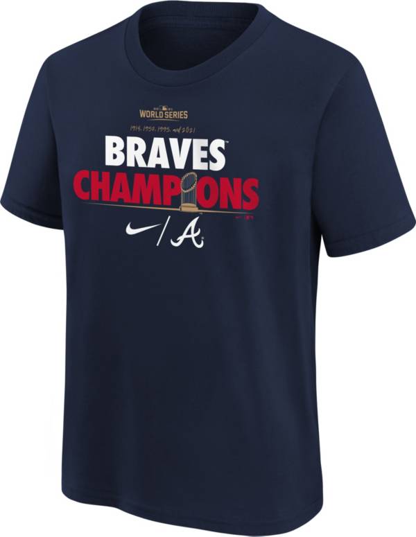 Nike Youth 2021 World Series Champions Atlanta Braves Champion T-Shirt