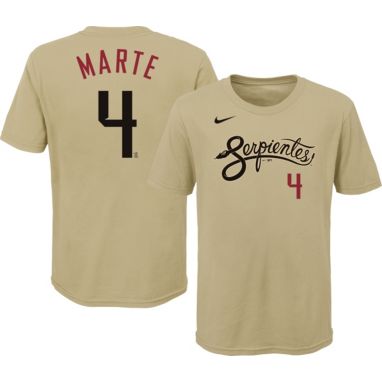 sorry, Nike Youth Arizona Diamondbacks Ketel Marte #4 Gold 2021 City Connect T-Shirt is currently out of stock