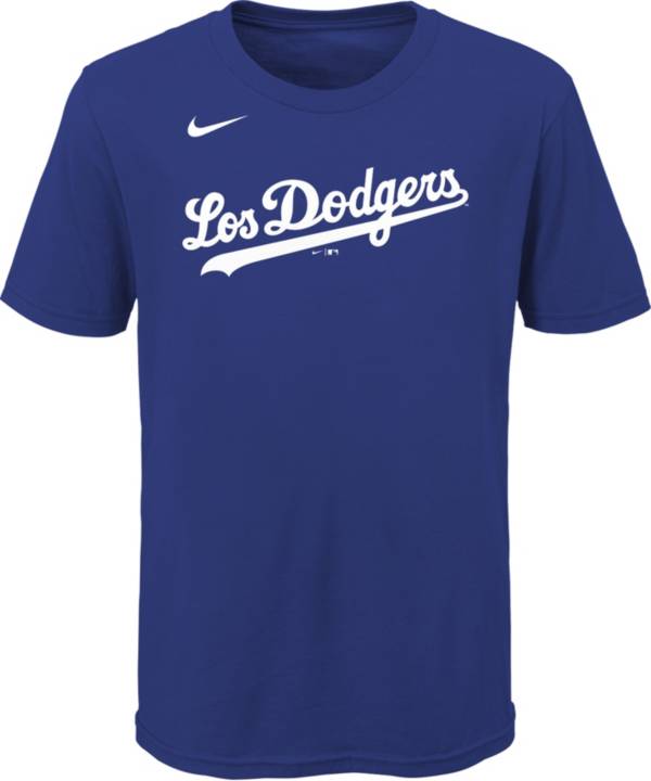 Nike Youth Los Angeles Dodgers Blue Wordmark T-Shirt