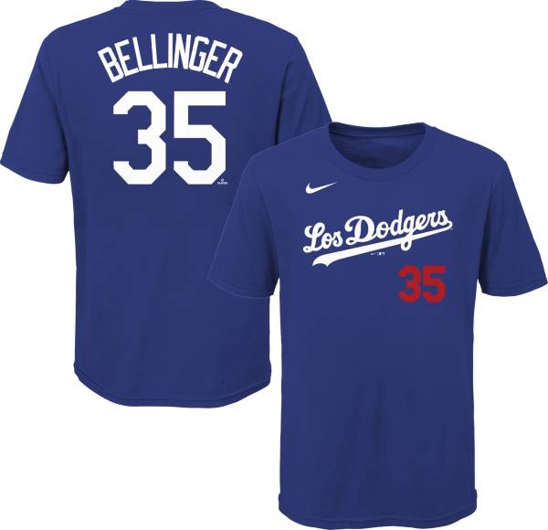 Nike Youth Los Angeles Dodgers Cody Bellinger #35 Royal 2021 City Connect T-Shirt