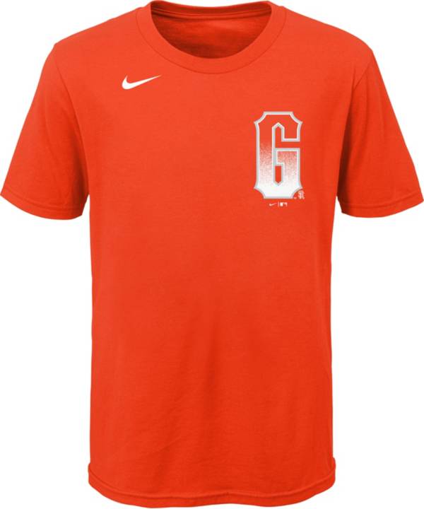 Nike Youth San Francisco Giants Orange 2021 City Connect Wordmark T-Shirt