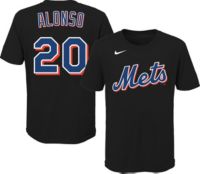 Youth New York Mets Pete Alonso Nike Heathered Gray Player Name & Number  T-Shirt