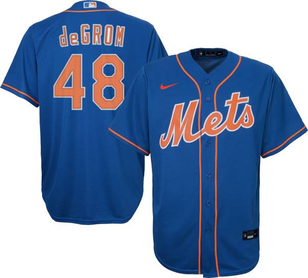 Nike Youth New York Mets Jacob deGrom #48 Blue Cool Base Jersey
