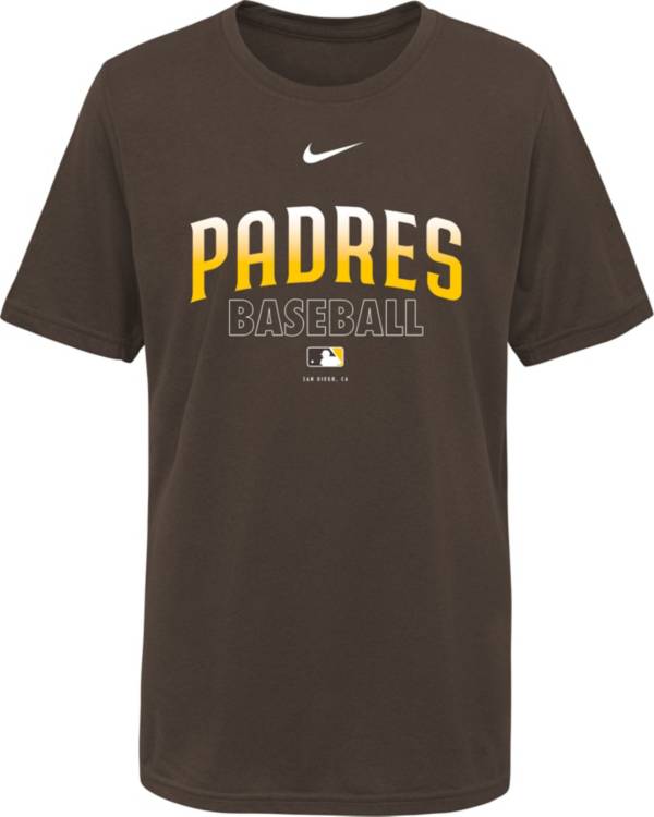 Nike Youth San Diego Pardres Brown Legend Practice T-Shirt