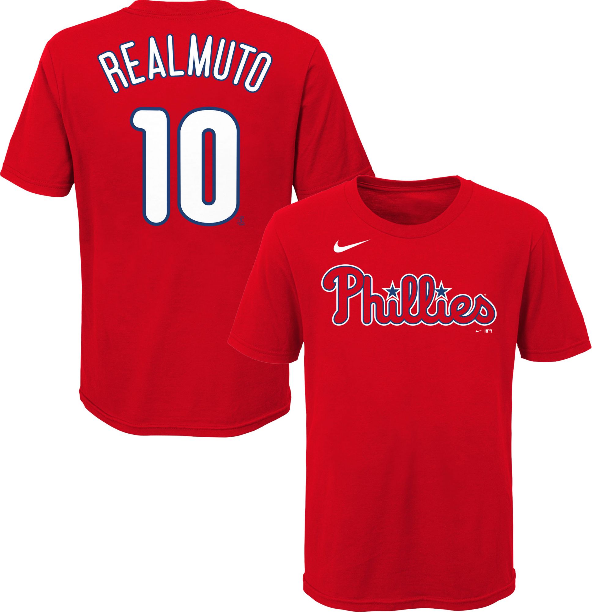 Youth Philadelphia Phillies J.T. Realmuto Nike Red Alternate Replica Player  Jersey