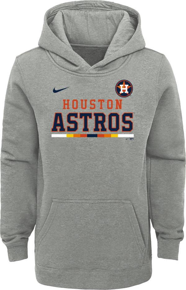 Nike Youth Houston Astros Grey Club Pullover Hoodie