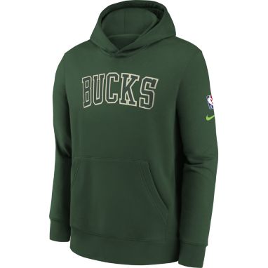 sorry, Nike Youth 2021-22 City Edition Milwaukee Bucks Green Essential Pullover Hoodie is currently out of stock