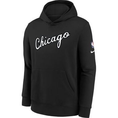 sorry, Nike Youth 2021-22 City Edition Chicago Bulls Black Essential Pullover Hoodie is currently out of stock