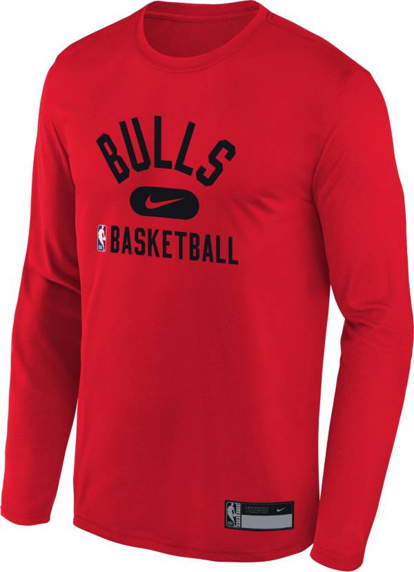 Nike Youth Chicago Bulls Red Long Sleeve Practice Shirt