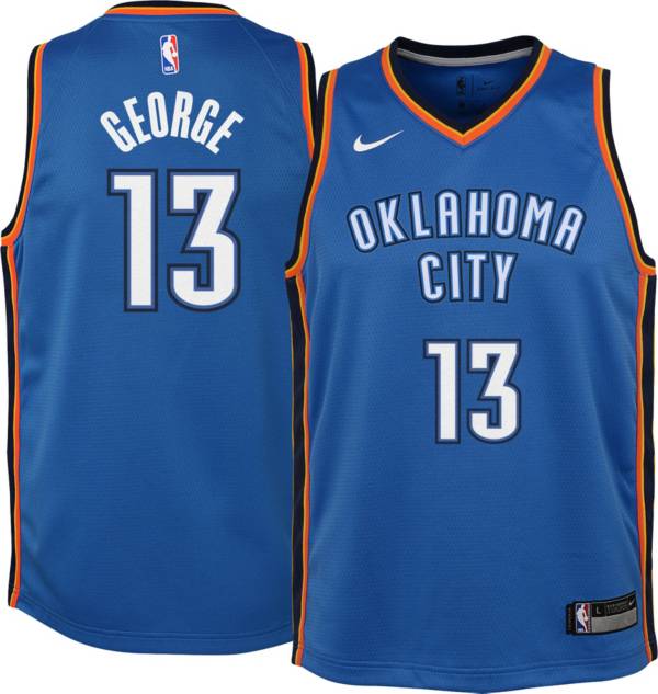 Nike Youth Oklahoma City Thunder Paul George #13 Royal Dri-FIT Swingman Jersey