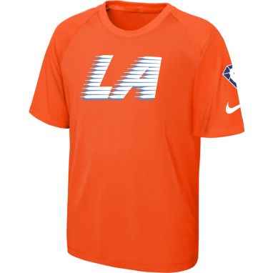sorry, Nike Youth 2021-22 City Edition Los Angeles Clippers Orange Pregame Shirt is currently out of stock