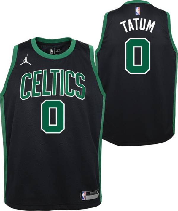 Jordan Youth Boston Celtics Jayson Tatum #0 Black Dri-FIT Swingman Jersey