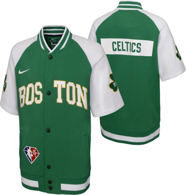 Nike Youth 2021-22 City Edition Boston Celtics Green Short Sleeve Showtime Jacket product image