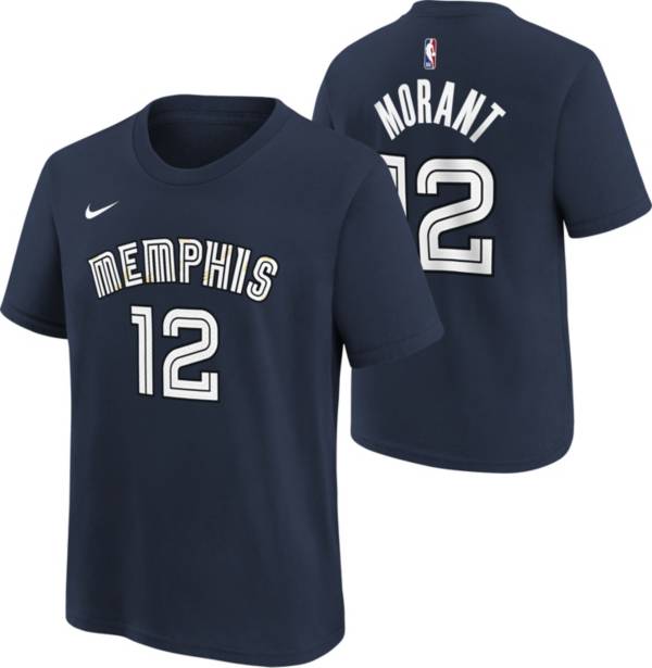 Nike Youth 2021-22 City Edition Memphis Grizzlies Ja Morant #12 Navy Player T-Shirt