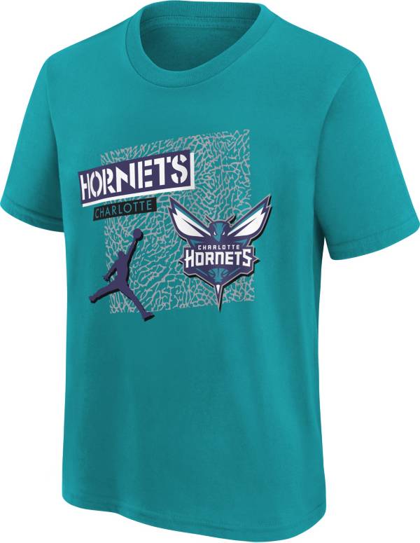 Jordan Youth Charlotte Hornets Teal Statement T-Shirt