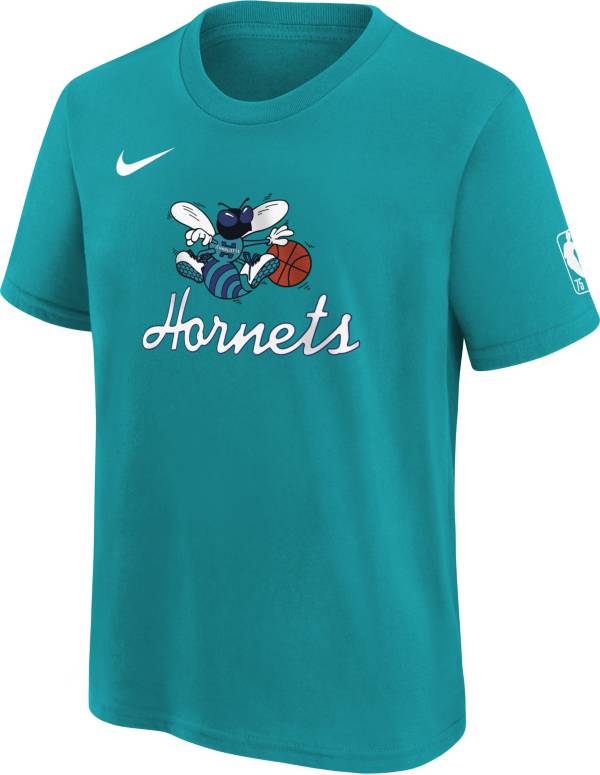 Nike Youth 2021-22 City Edition Charlotte Hornets Teal Logo T-Shirt