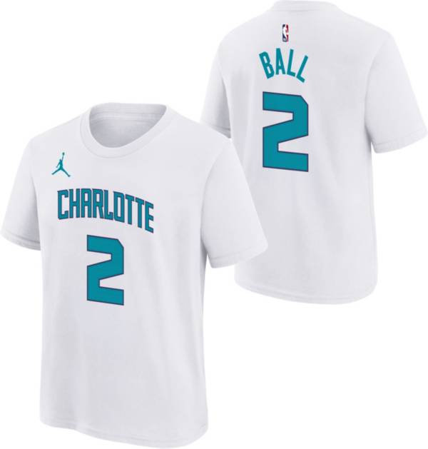 Jordan Youth Charlotte Hornets LaMelo Ball #2 White T-Shirt