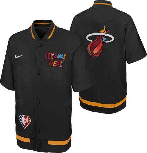 Nike Youth 2021-22 City Edition Miami Heat Black Short Sleeve Jacket product image