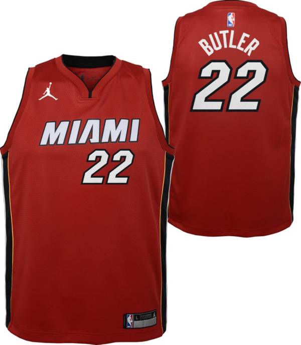 Jordan Youth Miami Heat Jimmy Butler #22 Red Dri-FIT Swingman Jersey