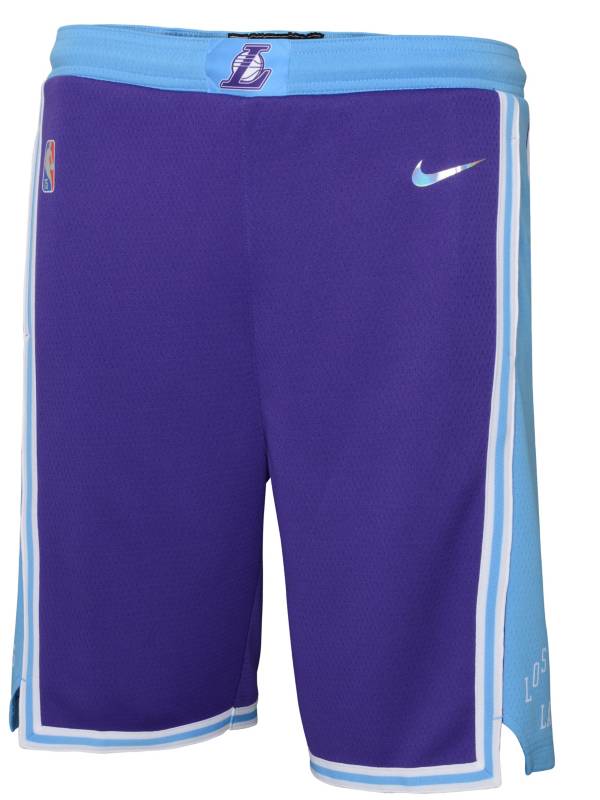 Nike Youth 2021-22 City Edition Los Angeles Lakers Purple Swingman Shorts
