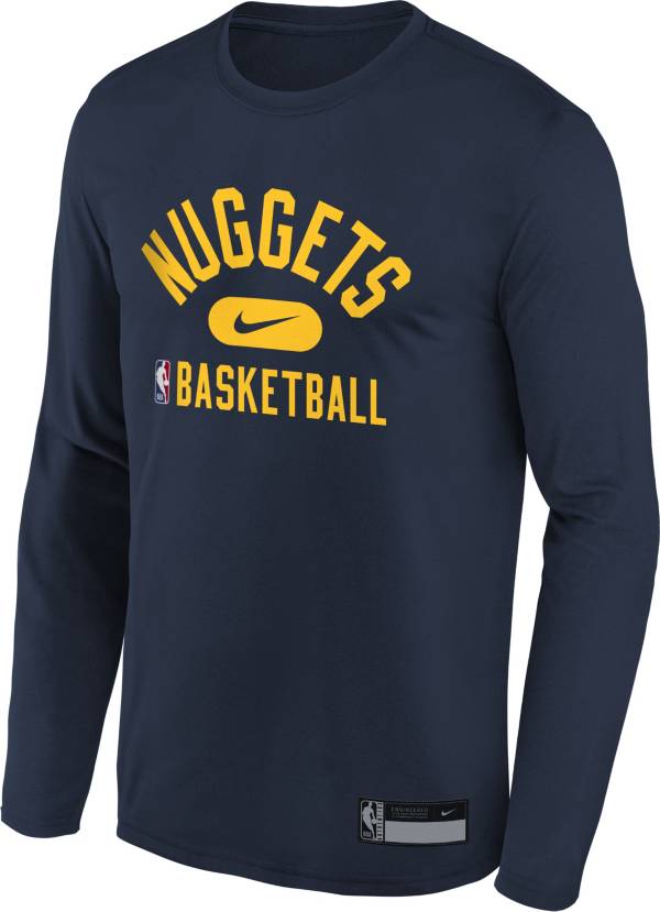 Nike Youth Denver Nuggets Navy Long Sleeve Practice Shirt product image