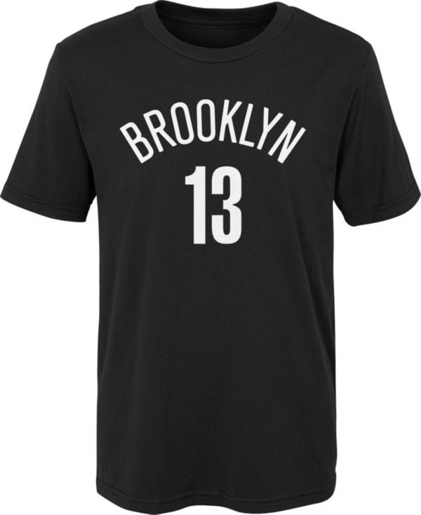 Nike Youth Brooklyn Nets James Harden Black Icon Wordmark T-Shirt