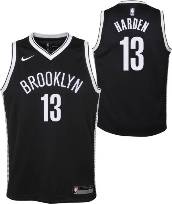 Nike Youth Brooklyn Nets James Harden #13 Black Icon Jersey