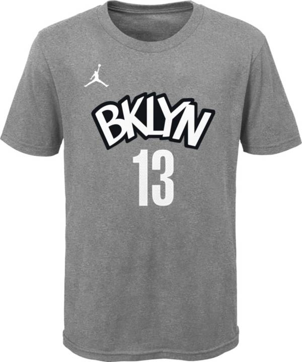 Nike Youth Brooklyn Nets James Harden Gray Statement T-Shirt