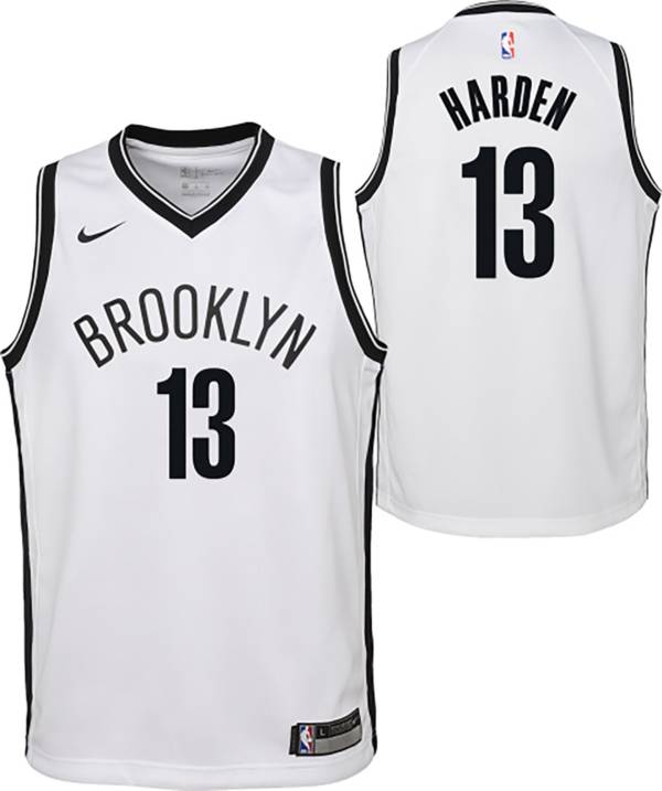 Nike Youth Brooklyn Nets James Harden #13 White Dri-FIT Swingman Jersey