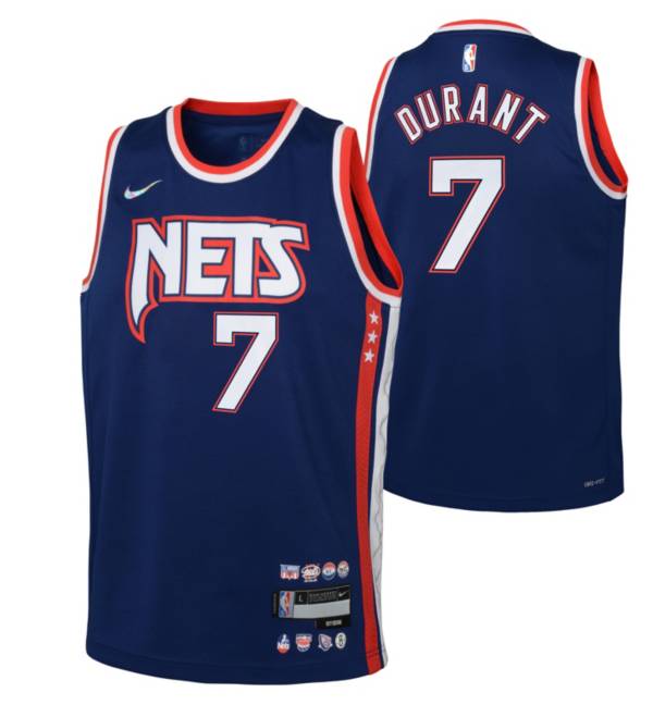 Nike Youth 2021-22 City Edition Brooklyn Nets Kevin Durant #7 Blue Swingman Jersey product image