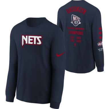 sorry, Nike Youth 2021-22 City Edition Brooklyn Nets Black Courtside Long Sleeve T-Shirt is currently out of stock