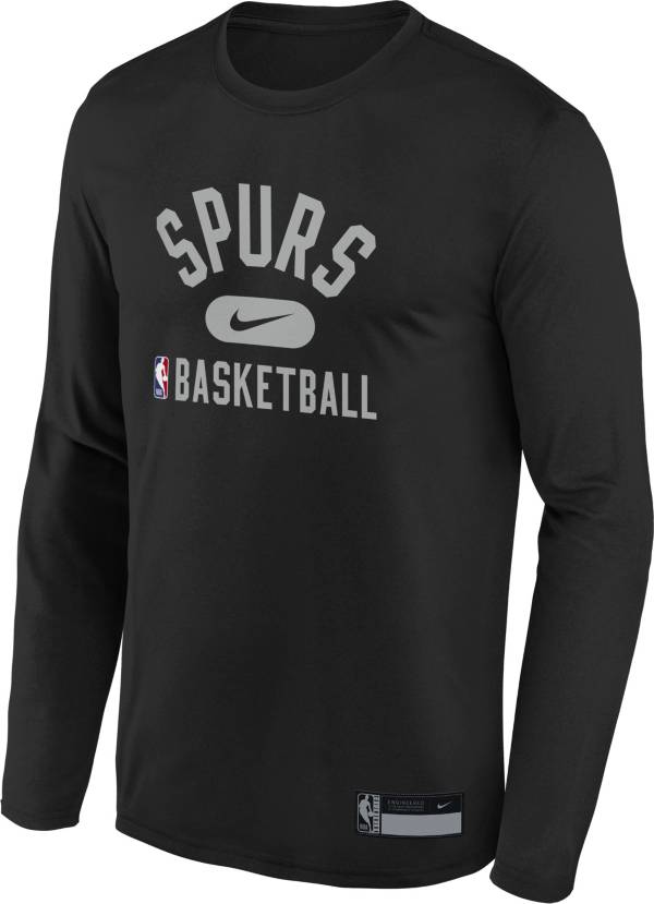 Nike Youth San Antonio Spurs Black Long Sleeve Practice Shirt product image