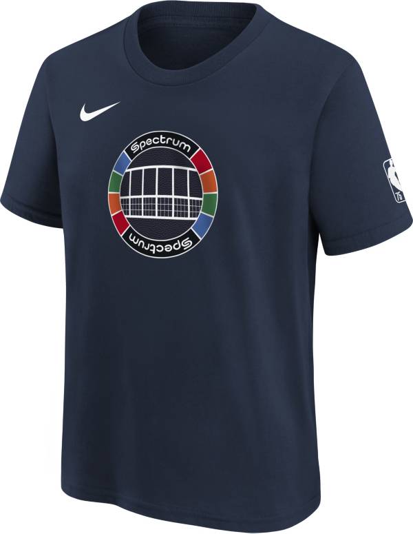 Nike Youth 2021-22 City Edition Philadelphia 76ers Navy Logo T-Shirt